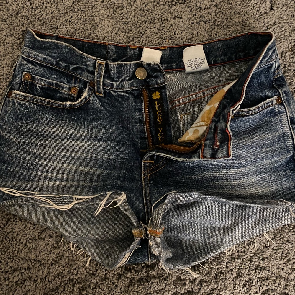 dark wash shorts